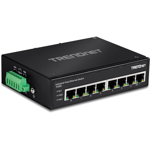 Network Switch Trendnet TI-E80 Unmanaged Fast Ethernet 10/100 Wall Mountable