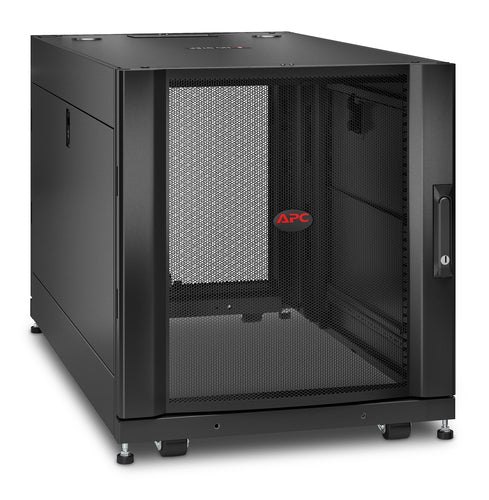 12U Server Rack Enclosure Freestanding Black 272 kg Capacity