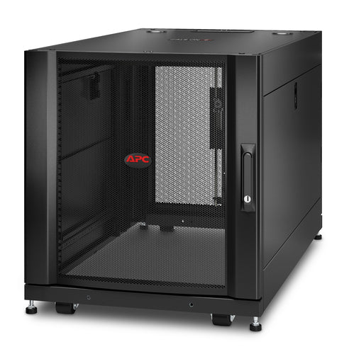 12U Server Rack Enclosure Freestanding Black 272 kg Capacity