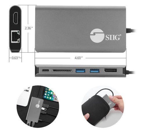 Siig JU-DK0F11-S1 laptop dock/port replicator