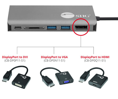 Siig JU-DK0F11-S1 laptop dock/port replicator
