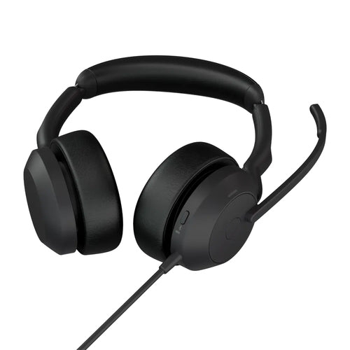 Jabra Evolve2 50 schnurgebundenes Headset – Schwarz, leichtes Design, 20–20000 Hz für Büro & Callcenter