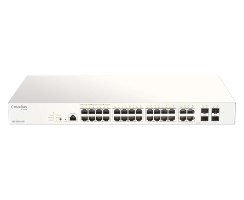 Network Switch D-Link DBS-2000-28P 28-Port Gigabit PoE 193W 4x 1G Combo Rack-Mountable