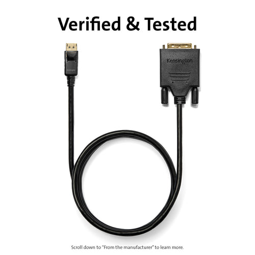 DisplayPort-auf-DVI-D-Videokabeladapter 1,8 m Stecker-Stecker Unidirektional