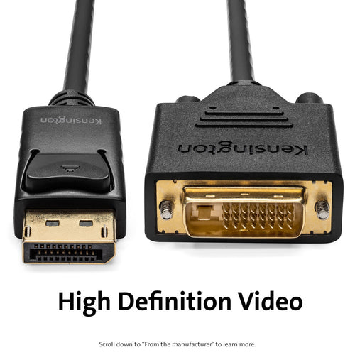 DisplayPort-auf-DVI-D-Videokabeladapter 1,8 m Stecker-Stecker Unidirektional