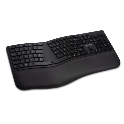 Kabellose ergonomische Tastatur in voller Größe Kensington Pro Fit QWERTY Schwarz