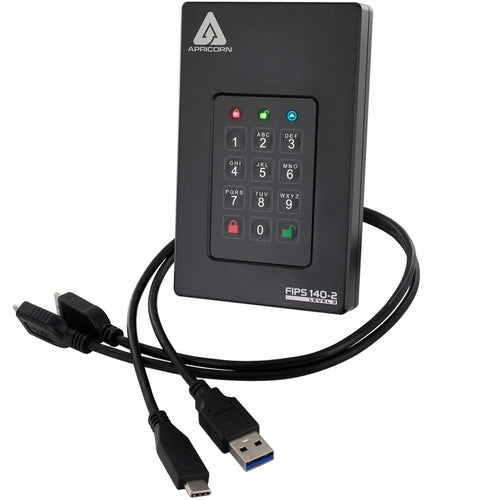 External Hard Drive Apricorn AFL3 5TB USB 3.2 Gen 1 5400 RPM Black