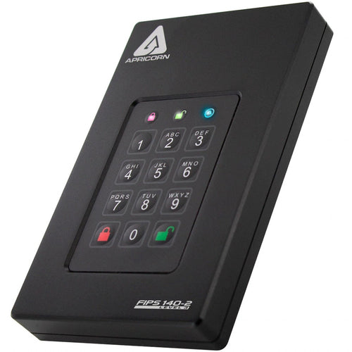 External SSD Apricorn AFL3-S500 512GB USB Type-A 370MB/s Password Protection