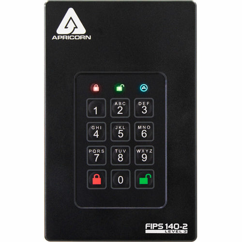 External Hard Drive Apricorn AFL3 5TB USB 3.2 Gen 1 5400 RPM Black