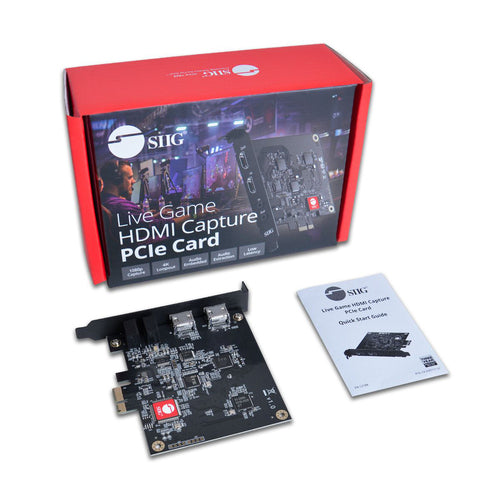 HDMI PCIe Interface Card Siig CE-H25111-S1 3.5mm Audio Black