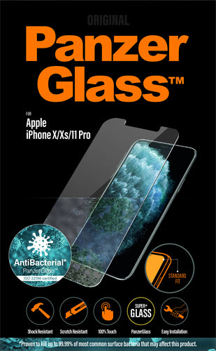 PanzerGlass ® Bildschirmschutz iPhone 11 Pro | Xs | X | Standard-Passform