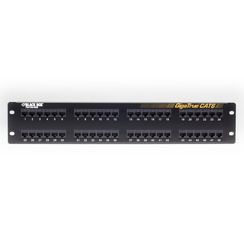 Patch Panel Black Box JPM612A-R8 Cat6 2U Rack-Mount Black