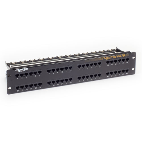Patch Panel Black Box JPM612A-R8 Cat6 2U Rack-Mount Black