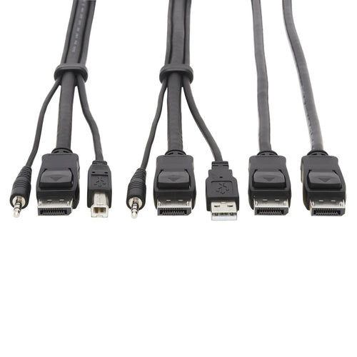 KVM Cable Tripp Lite P783-006-DP Dual DisplayPort 4K 6ft USB Audio