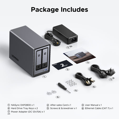 Ugreen NETWORK ATTACHED DXP2800 DISKLESS UK