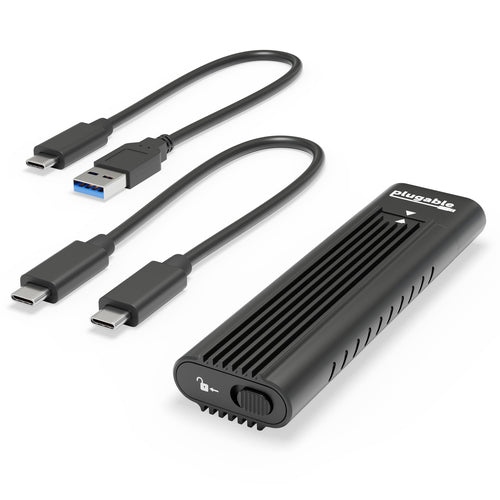 SSD Enclosure Plugable Technologies USBC-NVME 10Gbps Tool-Free PCIe Gen 3/4 USB-C USB-A