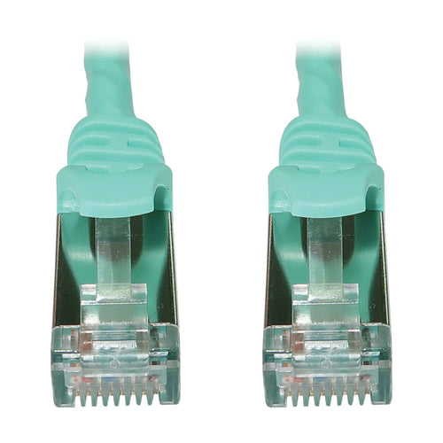 Cat6a 10G Snagless Shielded Slim Ethernet Cable RJ45 1 ft Aqua