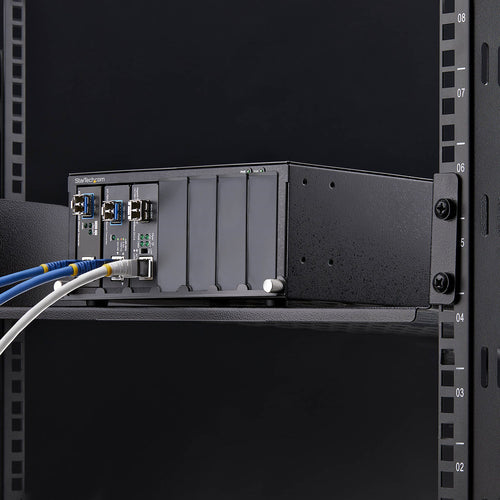 7-Slot Unmanaged Media Converter Chassis Rackmount mit TAA-Konformität von StarTech.com