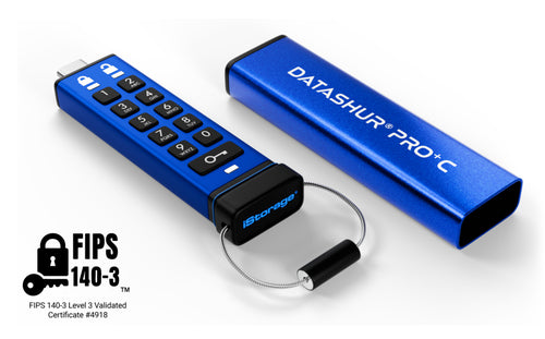 256GB iStorage datAshur PRO+C USB Flash Drive Type-C Secure Encryption PIN Protected