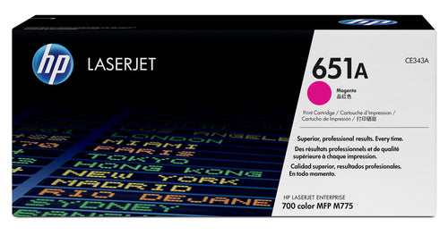 Toner Cartridge HP 651A Magenta Original LaserJet Up to 16000 Pages