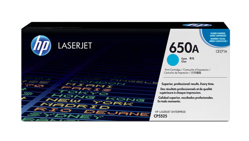 HP 650A Cyan LaserJet Tonerkartusche - 15000 Seiten - Hochwertiger Druck