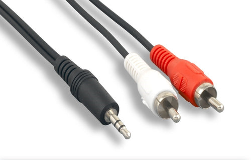 3.5mm to RCA Audio Cable 7.62m Male Black Axiom