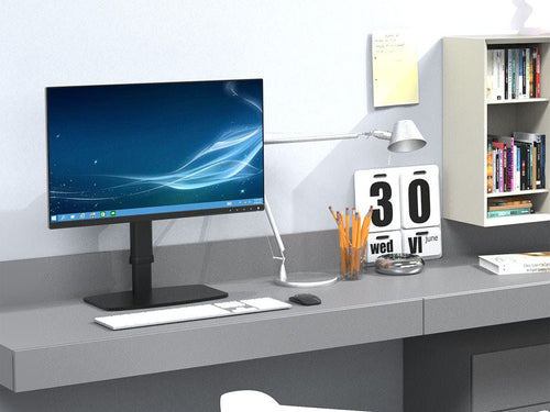 Freestanding Monitor Mount 27 Inch Adjustable Stand Black 6kg Capacity