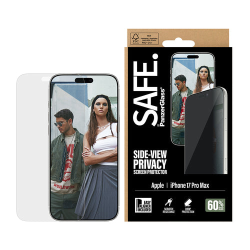 PanzerGlass SAFE. by ® Privacy Screen Protector iPhone 17 Pro Max | Ultra-Wide Fit w. EasyAligner