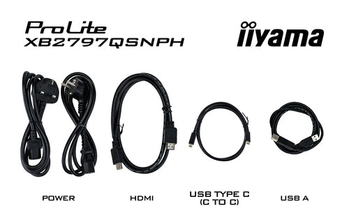 iiyama ProLite XB2797QSNPH-B1 27IN IPS LCD 4MS 2560X1440 350CD/M2 HDMI/DP/USB 2 computer monitor