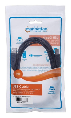USB-A to USB-B Cable 5m Hi-Speed 480 Mbps Black Male to Male
