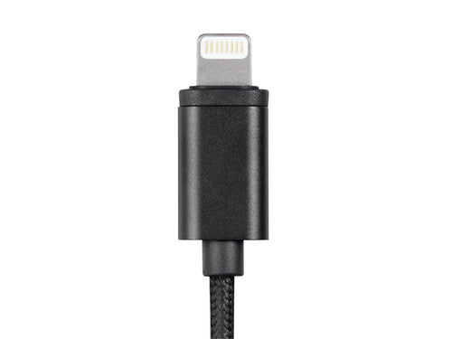 Mobile Phone Cable Monoprice 3.5mm to Lightning Aluminium Black