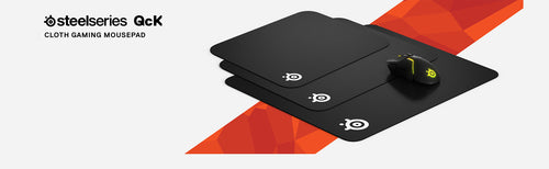 Gaming Mouse Pad Steelseries QcK Monochromatic Black Non-Slip Rubber Silicone