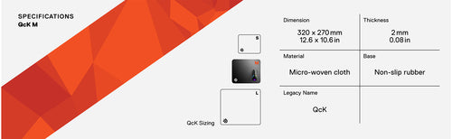 Gaming Mouse Pad Steelseries QcK Monochromatic Black Non-Slip Rubber Silicone