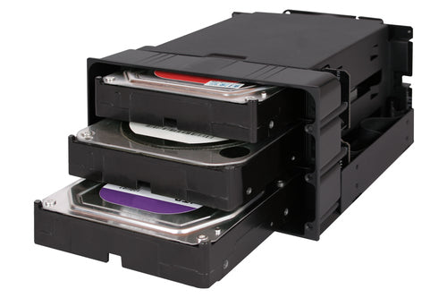 3.5 Inch Icy Dock MB830SP-B HDD Storage Drive Enclosure SAS SATA 6 Gbit/s Hot-swap