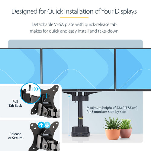 StarTech.com 3MP2AG-MONITOR-ARM monitor mount / stand