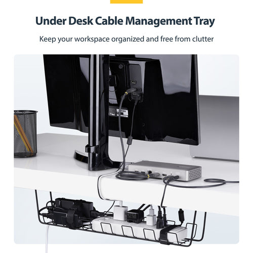 StarTech.com S1MB-DESK-CABLE-TRAY cable organizer