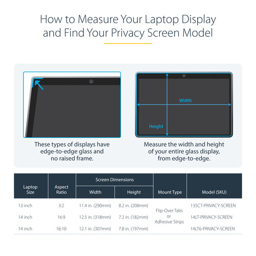 13,5 Zoll Display-Blickschutzfilter für Laptop, entspiegelter Touchscreen, 3:2 Seitenverhältnis