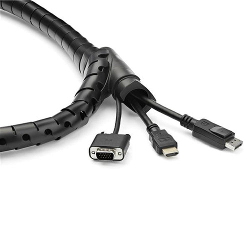 Cable Management Sleeve StarTech 1.5m Black Spiral 45mm Diameter