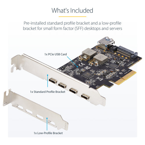StarTech.com PS4C3IA3-USB-C-CARD interface cards/adapter