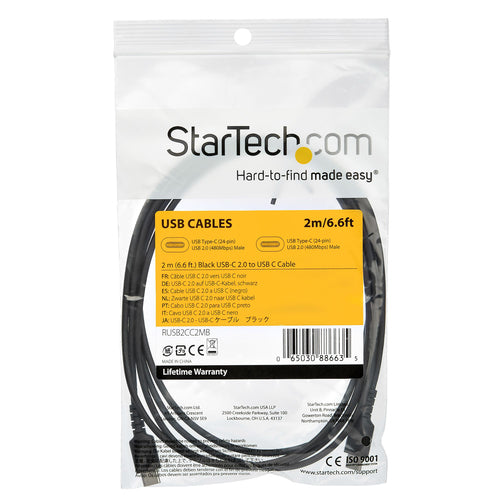 2m USB C Ladekabel StarTech 60W TPE Aramidfaser für Samsung iPad Pro