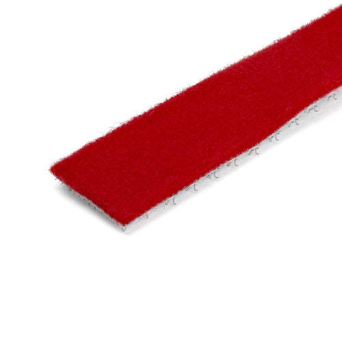 Cable Ties 50ft Hook and Loop Red Adjustable Reusable Nylon