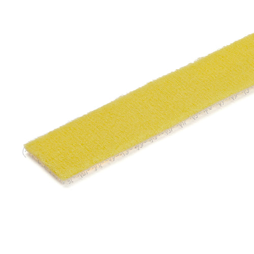 Hook and Loop Cable Tie 25ft Adjustable Nylon Yellow Reusable