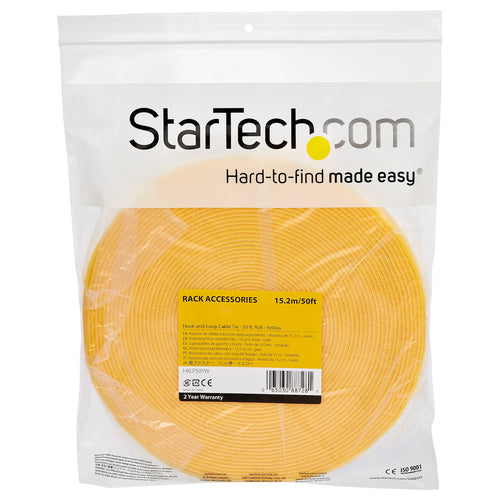 Cable Tie StarTech.com HKLP50YW 50ft Adjustable Nylon Yellow
