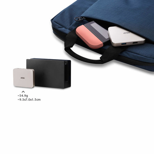 ATEN UH3235 USB-C 4K Ultra Mini Dock – Rose Gold, 60W Power Delivery, HDMI, USB 3.2