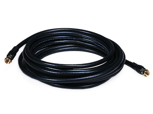 Coaxial Cable RG-6/UL F-Type Connector 4.5m Black Monoprice