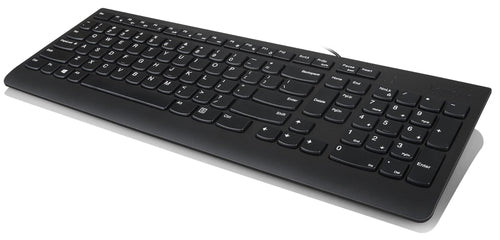 Lenovo 300 Full-Size Wired USB Keyboard QWERTY Black Mouse Included