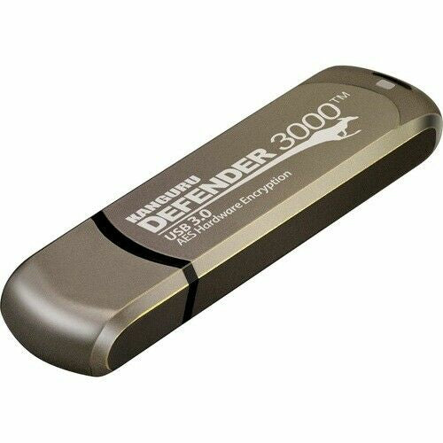 256GB iStorage Kanguru Defender 3000 USB 3.0 Secure Flash Drive AES-XTS Encryption