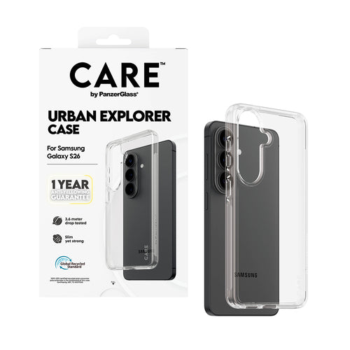 PanzerGlass CARE™ by ® Urban Explorer Case Transparent Samsung Galaxy S26 mobile phone case