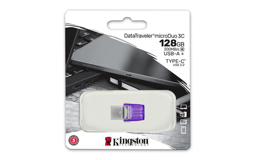 Kingston DataTraveler microDuo 3C 128GB Dual USB-Flash-Laufwerk - 200MB/s