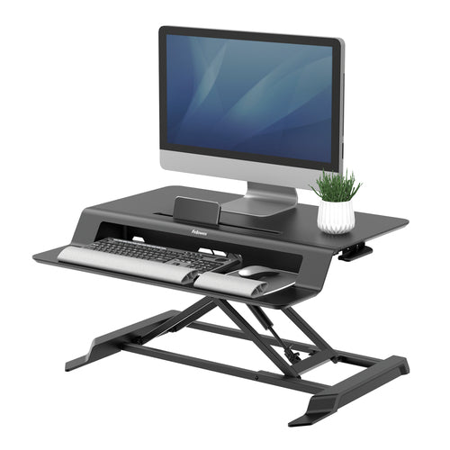 Fellowes Lotus LT höhenverstellbarer Schreibtischaufsatz – Schwarz